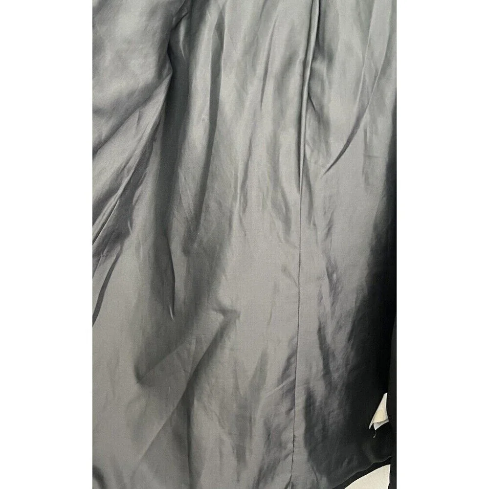 J Crew Cocoon Coat Italian Stadium Cloth Nello Gori Hooded Wool Black Heavy 2 - Picture 6 of 9